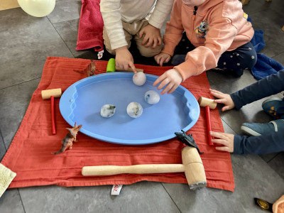 Dinos aus dem Eis befreien