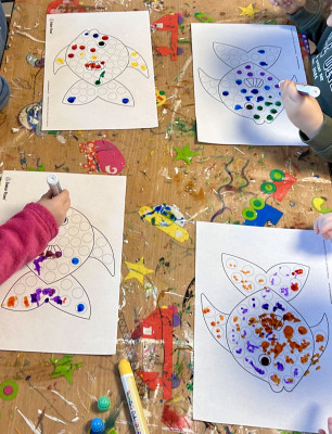 malen mit Stempelstiften